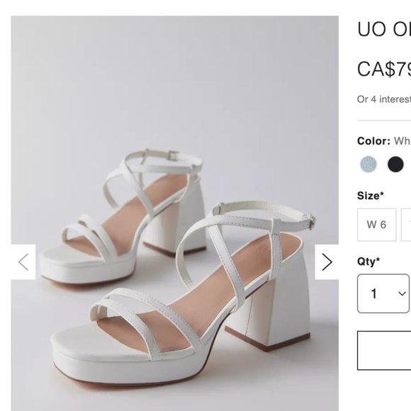 White Strappy Heel - Picture 1 of 2